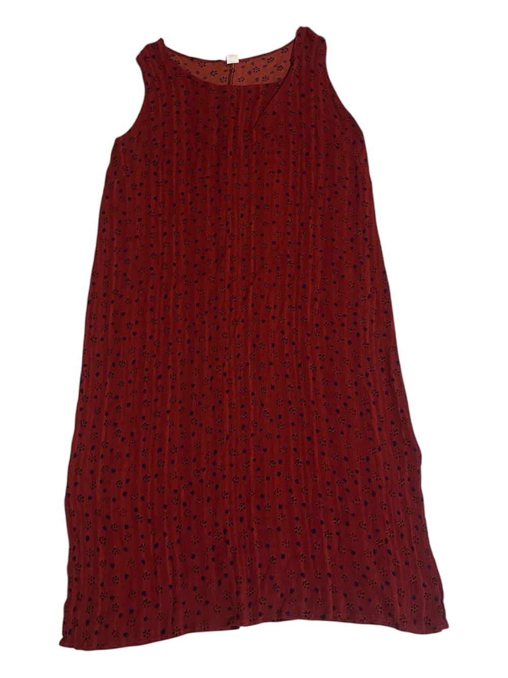 Sleeveless Maxi Dress in Deep Burgundy Floral